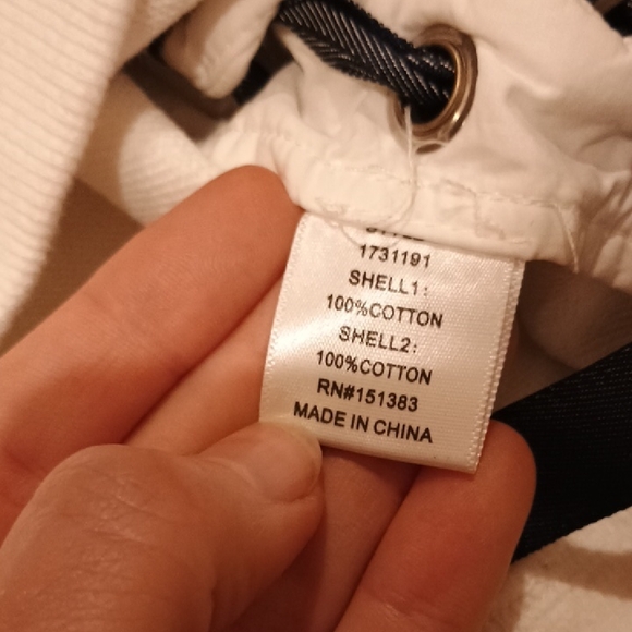 Lace Up White Short Sleeve Sweatshirt 100% Cotton Balletcore Women's Size Small - Picture 4 of 6